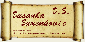 Dušanka Šumenković vizit kartica